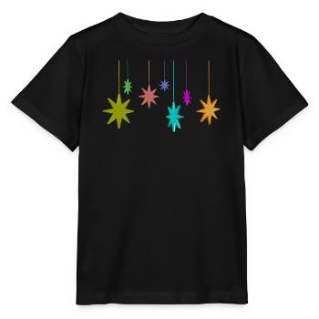 étoile de Noël - T-shirt bio MINI CREATOR Stanley/Stella Enfant - noir - Devant - Mikhail (115cm)