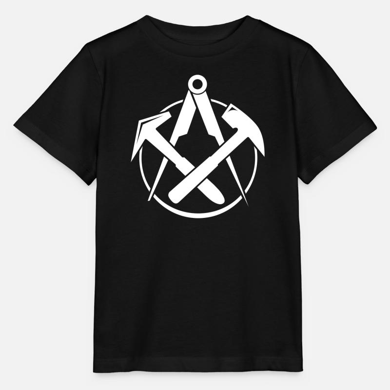 Toiture Logo - Blanc - T-shirt bio MINI CREATOR Stanley/Stella Enfant - noir