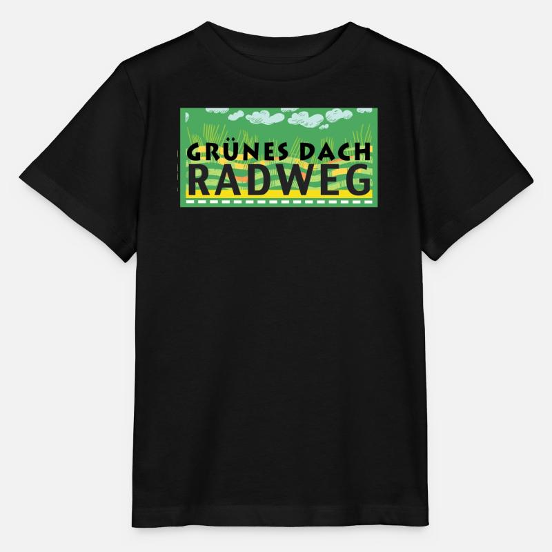 Grünes Dach Radweg - Stanley/Stella Kinder T-Shirt MINI CREATOR  - Schwarz