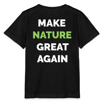 make nature great again climate protection symbol tree - Stanley/Stella MINI CREATOR Kids’ T-Shirt - black - Front - Mikhail (115cm)