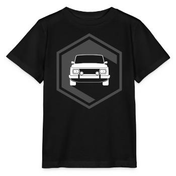 wartburg Warti Illustration Ost Osten DDR Symbol - Stanley/Stella Kinder T-Shirt MINI CREATOR  - Schwarz - Vorne - Mikhail (115cm)