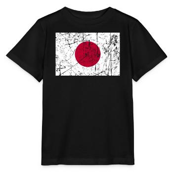 Drapeau du Japon Drapeau du Japon Fahne Flagge bandera - T-shirt bio MINI CREATOR Stanley/Stella Enfant - noir - Devant - Mikhail (115cm)