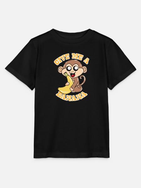 Affe Banane - Stanley/Stella Kinder T-Shirt MINI CREATOR - Schwarz