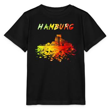 Hamburg Skyline / Hansestadt Kietz Elbe Reeperbahn - T-shirt bio MINI CREATOR Stanley/Stella Enfant - noir - Devant - Mikhail (115cm)