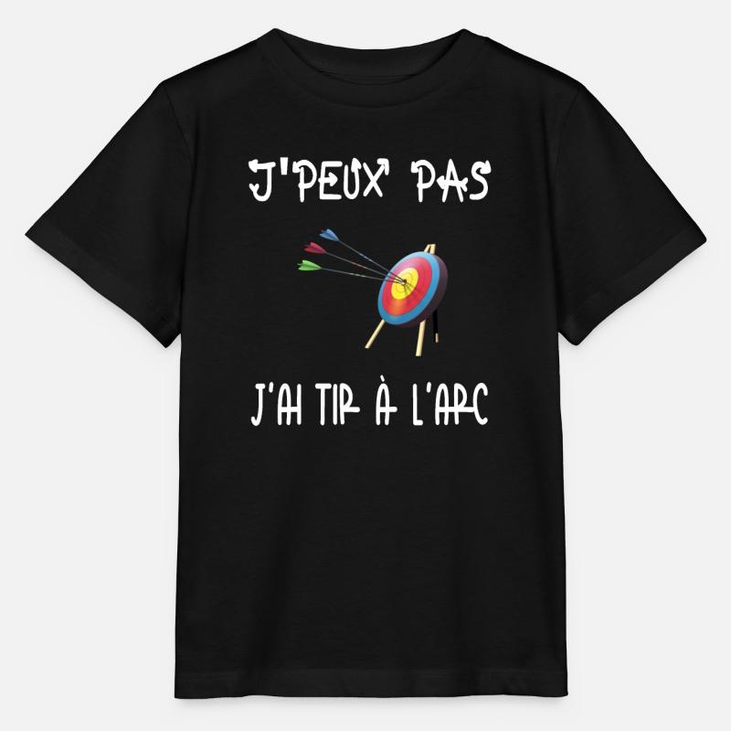 j'peux pas j'ai tir a l'arc - T-shirt bio MINI CREATOR Stanley/Stella Enfant - noir
