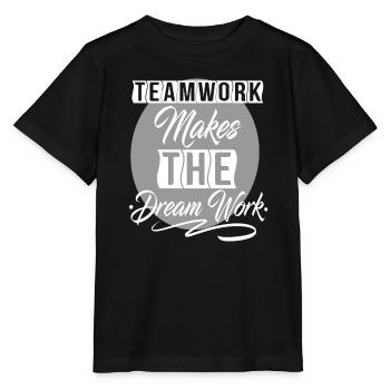 Le travail d'équipe fait le rêve de travail - T-shirt bio MINI CREATOR Stanley/Stella Enfant - noir - Devant - Mikhail (115cm)