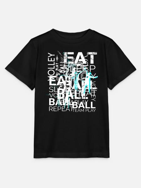 Volleyball Text Art - Stanley/Stella Kinder T-Shirt MINI CREATOR - Schwarz