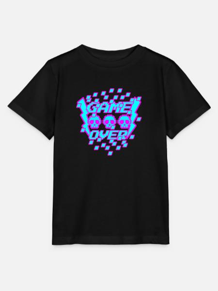 Game Over Pixel - Stanley/Stella Kinder T-Shirt MINI CREATOR  - Schwarz