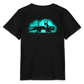 Jet Tomcat - Stanley/Stella Kinder T-Shirt MINI CREATOR  - Schwarz - Vorne - Mikhail (115cm)