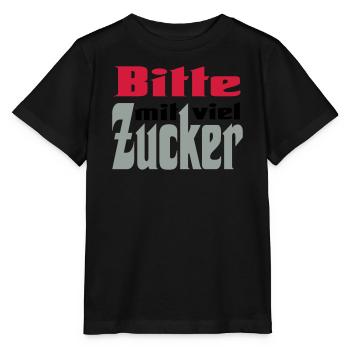 Bitte viel Zucker - Stanley/Stella Kinder T-Shirt MINI CREATOR  - Schwarz - Vorne - Mikhail (115cm)