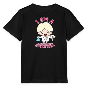 chimiste - T-shirt bio MINI CREATOR Stanley/Stella Enfant - noir - Devant - Mikhail (115cm)