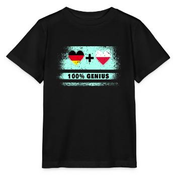 Allemagne et Pologne 100 % Genial / Cadeau - T-shirt bio MINI CREATOR Stanley/Stella Enfant - noir - Devant - Mikhail (115cm)