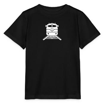 Zug Schnellzug S-Bahn T-Shirt - Stanley/Stella Kinder T-Shirt MINI CREATOR  - Schwarz - Vorne - Mikhail (115cm)