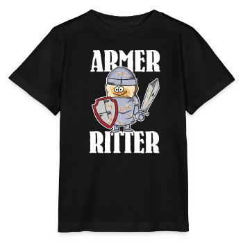 Armer Ritter, Frech Toast - Stanley/Stella Kinder T-Shirt MINI CREATOR  - Schwarz - Vorne - Mikhail (115cm)