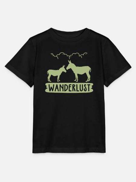 Wanderlust Eselreise - Stanley/Stella Kinder T-Shirt MINI CREATOR - Schwarz