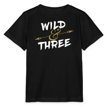 Troisième anniversaire garçon de 3 ans - T-shirt bio MINI CREATOR Stanley/Stella Enfant - noir - Devant - Mikhail (115cm)