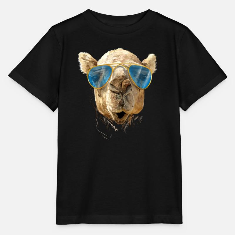 Camel with sunglasses - Stanley/Stella MINI CREATOR Kids’ T-Shirt - black
