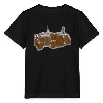 Tracteurs vintage orange rouille - T-shirt bio MINI CREATOR Stanley/Stella Enfant - noir - Devant - Mikhail (115cm)