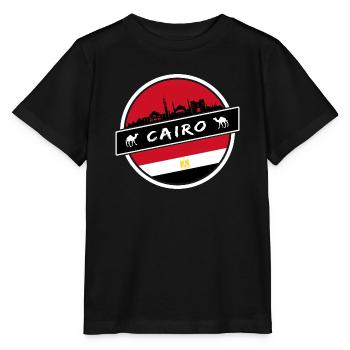 Cairo Egypt design with flag - Stanley/Stella MINI CREATOR Kids’ T-Shirt - black - Front - Mikhail (115cm)