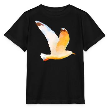 Moewe im Flug Vogel Urlaub - Stanley/Stella Kinder T-Shirt MINI CREATOR  - Schwarz - Vorne - Mikhail (115cm)