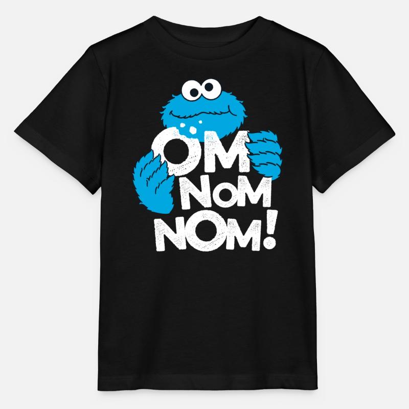 Sesamstraße Krümelmonster Om Nom Nom - Stanley/Stella Kinder T-Shirt MINI CREATOR  - Schwarz