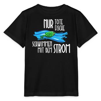 Dead Fish Stream Mainstream Funny Sayings Humor - T-shirt bio MINI CREATOR Stanley/Stella Enfant - noir - Devant - Mikhail (115cm)