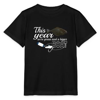 Pêcheur flétan en Norvège / Island bigger boat - T-shirt bio MINI CREATOR Stanley/Stella Enfant - noir - Devant - Mikhail (115cm)