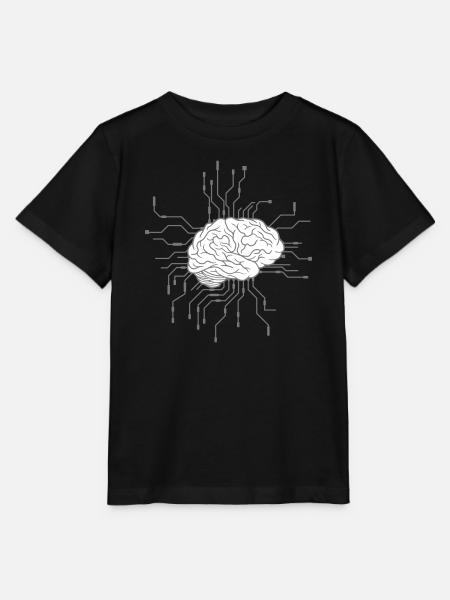 Elektronisches Gehirn Design - Stanley/Stella Kinder T-Shirt MINI CREATOR - Schwarz