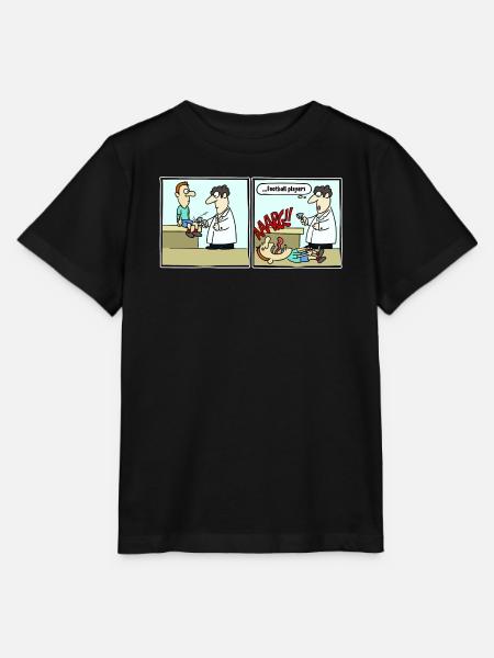 Cartoon voetballer grappig grappig grappig - Stanley/Stella Kinder-T-shirt MINI CREATOR  - zwart