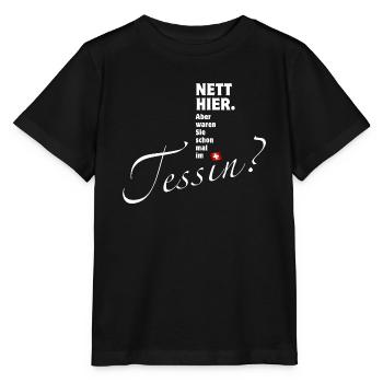 Tessin - nett hier | Ticino - Stanley/Stella Kinder T-Shirt MINI CREATOR  - Schwarz - Vorne - Mikhail (115cm)