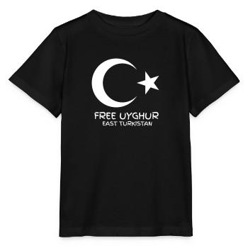 FREE UYGHUR - East Turkistan - Stanley/Stella Kinder T-Shirt MINI CREATOR  - Schwarz - Vorne - Mikhail (115cm)