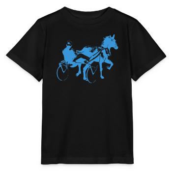 Trabrennen traber - Stanley/Stella Kinder T-Shirt MINI CREATOR  - Schwarz - Vorne - Mikhail (115cm)