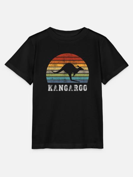 Känguru Vintage Design / Geschenk - Stanley/Stella Kinder T-Shirt MINI CREATOR - Schwarz