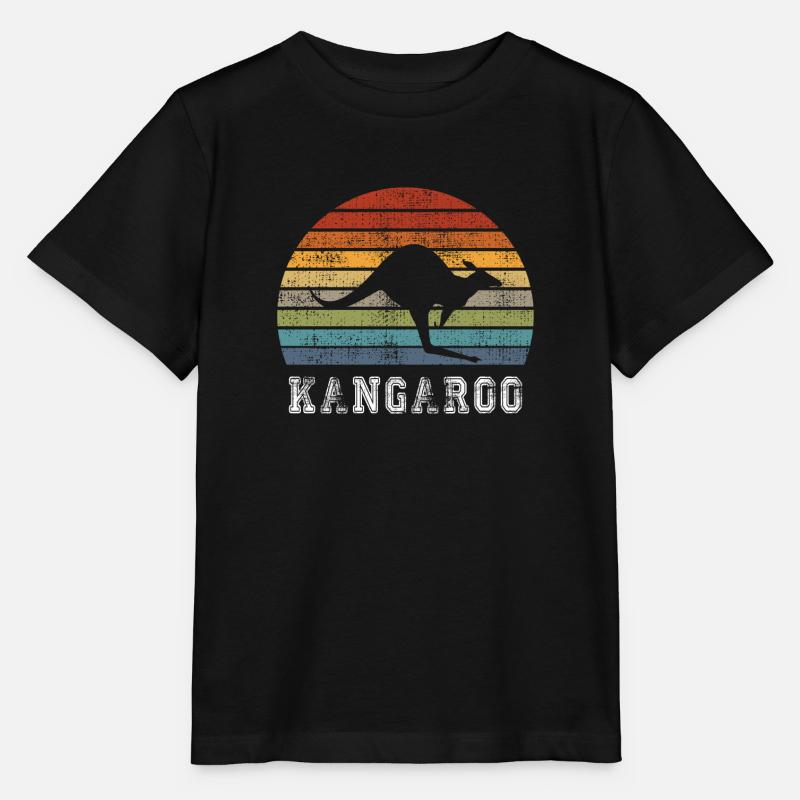 Känguru Vintage Design / Geschenk - Stanley/Stella Kinder T-Shirt MINI CREATOR  - Schwarz
