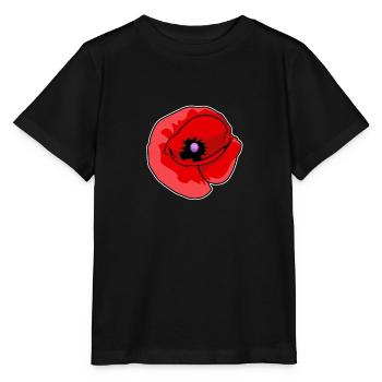Artful Poppy on Canvas - Stanley/Stella MINI CREATOR Kids’ T-Shirt - black - Front - Mikhail (115cm)
