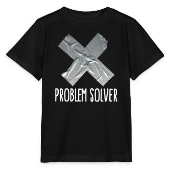 Problem solver marrant Ruban adhésif mari père - T-shirt bio MINI CREATOR Stanley/Stella Enfant - noir - Devant - Mikhail (115cm)