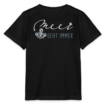 Sea always goes - Stanley/Stella MINI CREATOR Kids’ T-Shirt - black - Front - Mikhail (115cm)