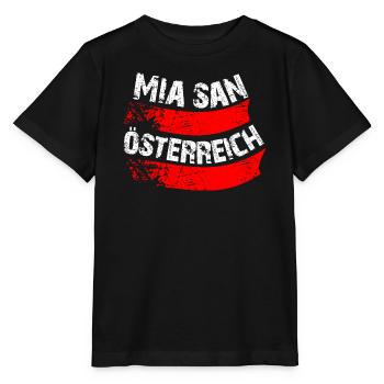 Mia san wir sind Österreich - Stanley/Stella Kinder T-Shirt MINI CREATOR  - Schwarz - Vorne - Mikhail (115cm)