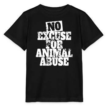 Aucune excuse pour la maltraitance des animaux Bien-être animal Amour animal - T-shirt bio MINI CREATOR Stanley/Stella Enfant - noir - Devant - Mikhail (115cm)