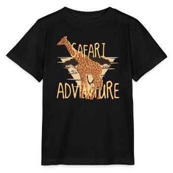 Safari Adventure – Giraffe Savanna Vibes - Stanley/Stella MINI CREATOR Kids’ T-Shirt - black - Front - Mikhail (115cm)