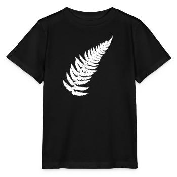 Plume de fougère contrastée - T-shirt bio MINI CREATOR Stanley/Stella Enfant - noir - Devant - Mikhail (115cm)