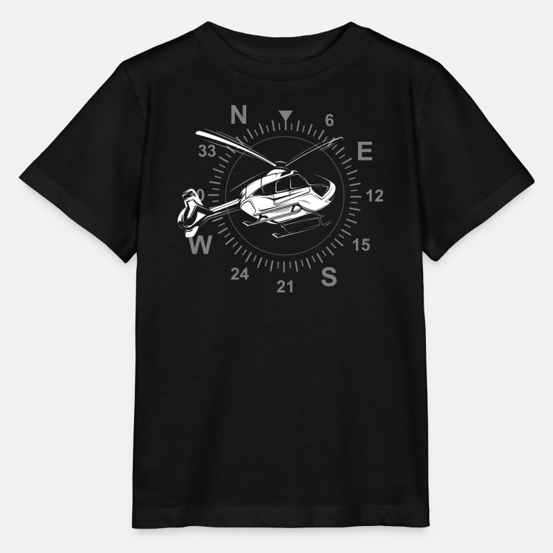 Illustration d’hélicoptère Symbole Hélicoptère Hélicoptère - T-shirt bio MINI CREATOR Stanley/Stella Enfant - noir
