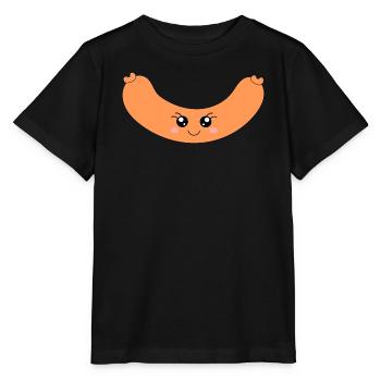 Kawaii Hotdog Sausage - Stanley/Stella MINI CREATOR Kids’ T-Shirt - black - Front - Mikhail (115cm)