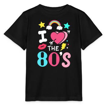 Musique de fête des années 80 des années quatre-vingt - T-shirt bio MINI CREATOR Stanley/Stella Enfant - noir - Devant - Mikhail (115cm)