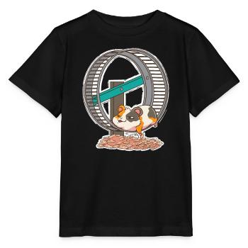 Roue de hamster Hamster Gold Hamster - T-shirt bio MINI CREATOR Stanley/Stella Enfant - noir - Devant - Mikhail (115cm)