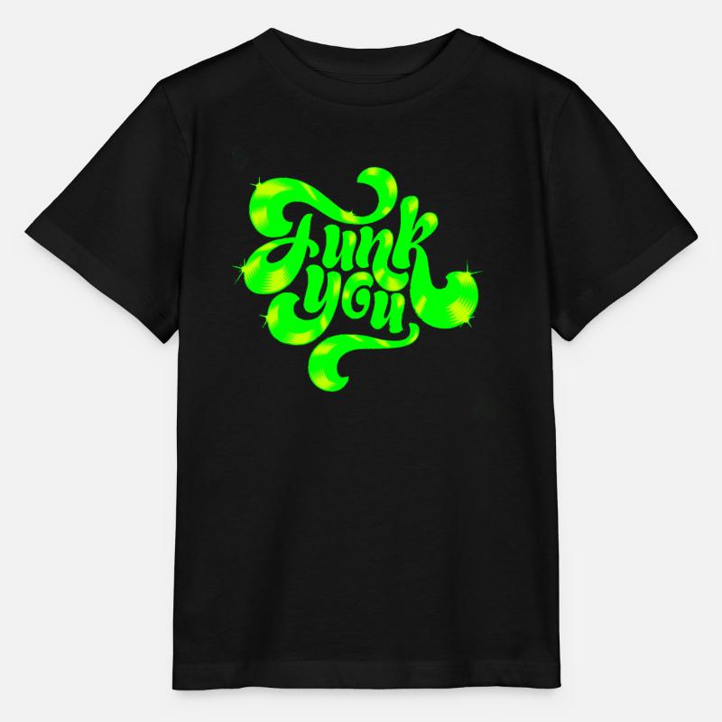 Grünes Neon-Punk-Textdesign - Stanley/Stella Kinder T-Shirt MINI CREATOR  - Schwarz