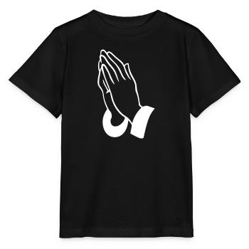 Art lineal des mains de prière - T-shirt bio MINI CREATOR Stanley/Stella Enfant - noir - Devant - Mikhail (115cm)