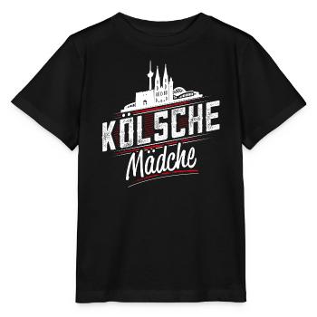 Kölsche Mädche - Kölsches Mädchen - Köln - Stanley/Stella Kinder T-Shirt MINI CREATOR  - Schwarz - Vorne - Mikhail (115cm)