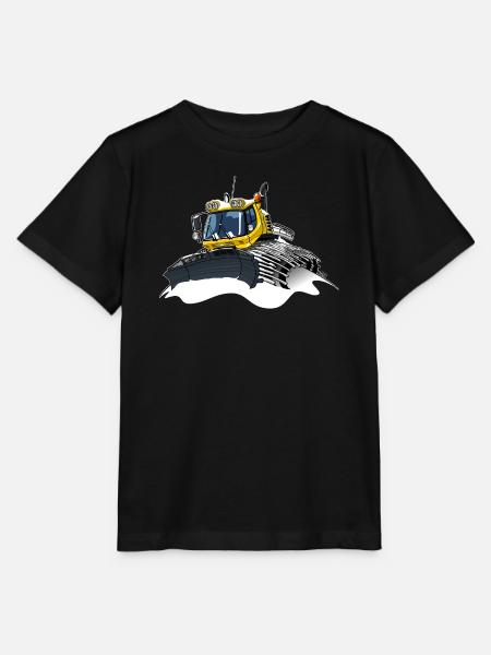 gelber Schneeschaufelschnee - Stanley/Stella Kinder T-Shirt MINI CREATOR - Schwarz