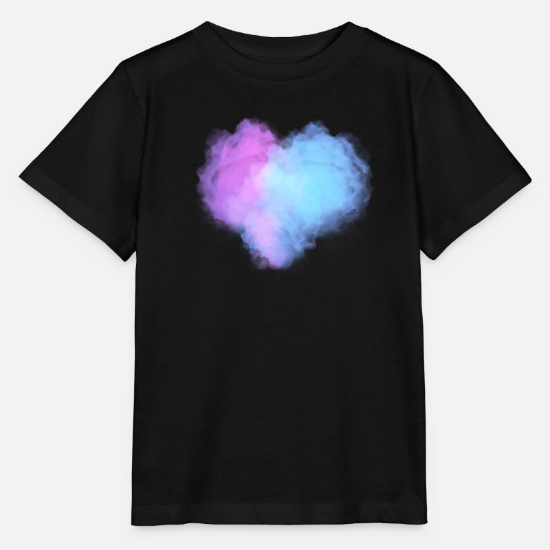 Nuages en forme de cœur - T-shirt bio MINI CREATOR Stanley/Stella Enfant - noir